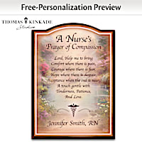 Nurse's Prayer Of Compassion Personalized Wall Decor