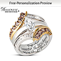 3-Carat Together, We Are The Perfect Fit Personalized Ring