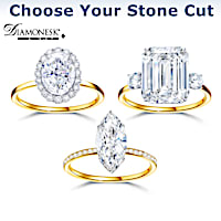 "Endless Beauty" 10K Gold Diamonesk Ring: Choose Your Cut