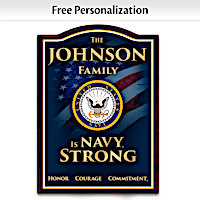 Navy Family Personalized Welcome Sign
