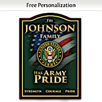 U.S. Army Welcome Sign Personalized With Family Name