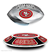 49ers Levitating Football Lights Up And Spins