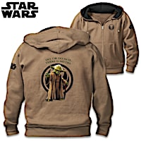 STAR WARS Yoda Men's Full-Zip Hoodie With Quote