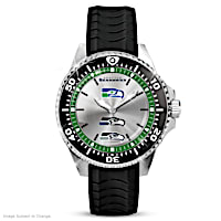 "Throwback Seattle Seahawks" Men's Logo Watch