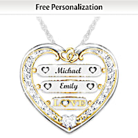 Our Infinite Love Personalized Flip Pendant Necklace