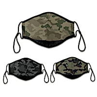 3 Camouflage Adult Face Masks