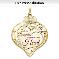 Illuminated Ornament With Personalized Charm For Daughter