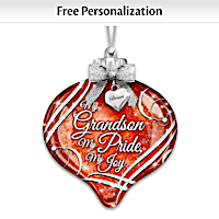 My Grandson, My Pride, My Joy Personalized Ornament