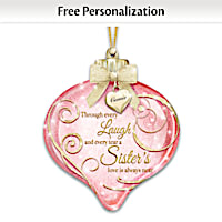A Sister's Love Is Always Near Personalized Ornament
