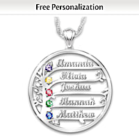 Birthstone Branches Of Love Personalized Pendant Necklace