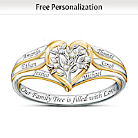 "Our Family Tree" Heart-Shaped Women's Diamond Ring