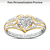 Our Family Tree Personalized Diamond Ring