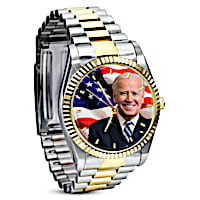 President Joe Biden Stainless Steel Men's Watch