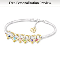 Birthstone My Family Joined By Love Personalized Bracelet