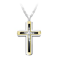 5 Diamond Forever Blessed And Protected Pendant Necklace