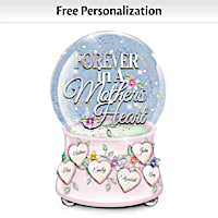 Musical Porcelain Glitter Globe Personalized For Mom