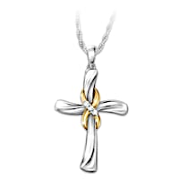 3-Diamond Forever In Faith Pendant Necklace