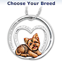 "My Cuddly Dog" Crystal Pendant Necklace: Choose Your Breed