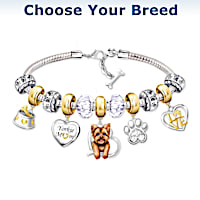 Dog Mom Charm Bracelet: Choose Your Favorite Dog Breed