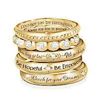 "Michelle Obama's Truths" Quotes Inspired 5-Ring Pendant Set