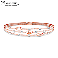 "Beauty And Strength" Diamonesk Copper Cable Bracelet