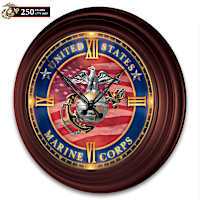 USMC Indoor/Outdoor Illuminated Atomic Wall Clock