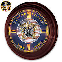 U.S. Navy Indoor/Outdoor Illuminated Atomic Wall Clock