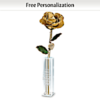 Your Hero Personalized Golden Preserved Rose Centerpiece