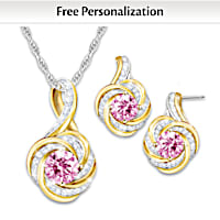 Birthstone Brilliance Pendant Necklace & Earrings Set