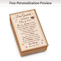 "Congratulations, Graduate" Personalized Wooden Music Box