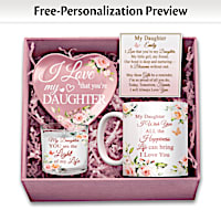 "Daughter, I Love You" 4-in-1 Personalized Gift Box Set