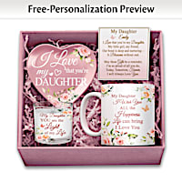 Daughter, I Love You Personalized Gift Box Set
