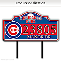 Chicago Cubs Personalized Address Sign