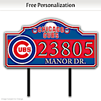 Chicago Cubs Personalized Outdoor Address Sign