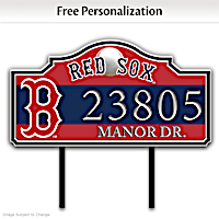 Boston Red Sox Personalized Outdoor Address Sign
