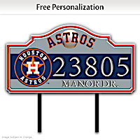 Houston Astros Personalized Address Sign