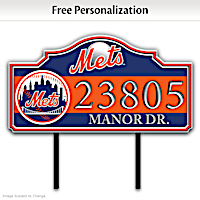 New York Mets Personalized Outdoor Address Sign