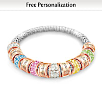 "Family's Loving Embrace" Personalized Birthstone Bracelet