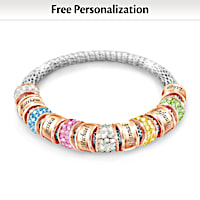 Birthstone Family's Loving Embrace Personalized Bracelet