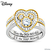 Disney Mickey And Minnie Ring Set