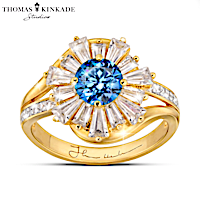 Thomas Kinkade-Inspired Color-Changing Crystal Ring