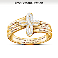 Family Of Faith And Love Personalized Ring