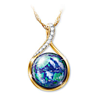 "Love Of The Earth" Azurite-Malachite Pendant Necklace