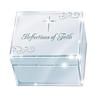 "Reflections Of Faith" Mirrored Glass Jewelry Box