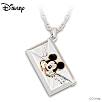 Disney Mickey Mouse Letter Pendant With 18K-Gold Accents