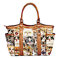 Kayomi Harai "Cats With Purr-sonality" Shoulder Tote Bag