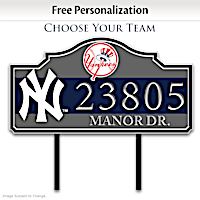 MLB Personalized Outdoor Address Sign: Choose Your Team