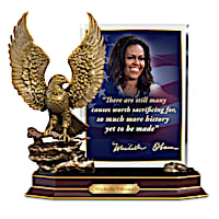First Lady Michelle Obama Sculpture With Quote