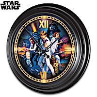 STAR WARS Illuminated Atomic Wall Clock With Poster Art