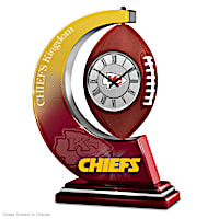 Kansas City Chiefs Table Clock With Rotating Football